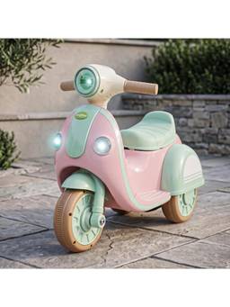 BAYBEE - Pink Velzo Battery Operated Bike for Kids with Light