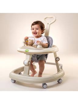 BAYBEE - Yellow Baby Walker with Musical Toy Walker