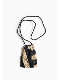 H&M - Men Beige Straw Crossbody Bag