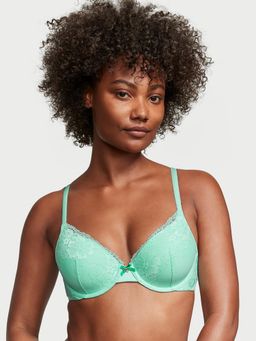 Victoria's Secret - Lightly Lined Lace Full Coverage Bra Green