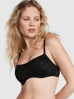 Victoria's Secret - Pink Bralettes and Bra Tops Mesh Push-Up Bralette Black