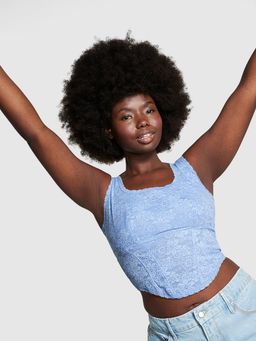 Victoria's Secret - Pink Bralettes and Bra Tops The Cinched Corset Top Blue