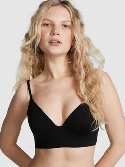 Victoria's Secret - Pink Bralettes and Bra Tops Seamless Wireless Push-Up Bralette Black