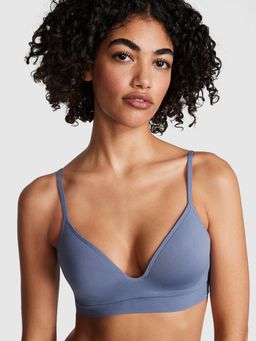 Victoria's Secret - Pink Bralettes and Bra Tops Seamless Wireless Push-Up Bralette Blue