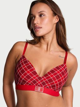 Victoria's Secret - The T-shirt Shine Patch Lightly Lined Wireless Bra Red