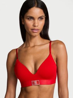 Victoria's Secret - The T-shirt Shine Patch Lightly Lined Wireless Bra Red