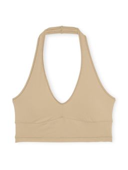 Victoria's Secret - PINK Bralettes and Bra Tops Base Stretch Halter Bra Top Beige