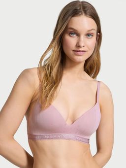 Victoria's Secret - The T-shirt Pointelle Logo Lightly Lined Wireless Bra Purple