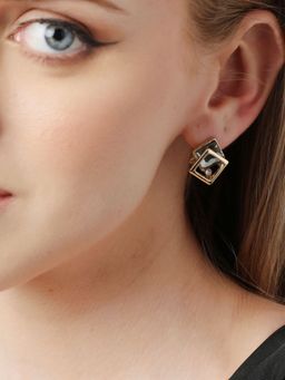 Sohi - Gold Plated Party Designer Stone Stud for Women