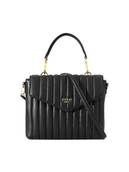 Eske - Black Color Patterned Satchel For Women