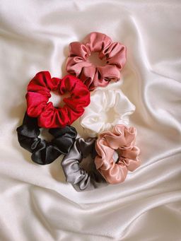 Mueras - Satin Scrunchies (Pack of 6)