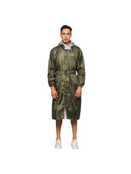 The Clownfish - Reversible Unisex Waterproof Opener Raincoat with Adjustable Hood Mehendi