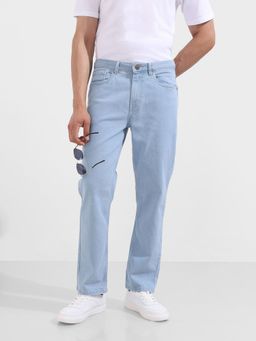 The Indian Garage Co - Men Slim Fit Solid Mid-Rise Jeans
