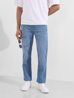 The Indian Garage Co - Men Slim Fit Solid Mid-Rise Jeans