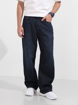 The Indian Garage Co - Men Loose Fit Solid Mid-Rise Jeans