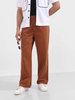 The Indian Garage Co - Men Loose Fit Solid Mid-Rise Jeans