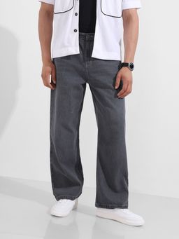 The Indian Garage Co - Men Loose Fit Solid Mid-Rise Jeans