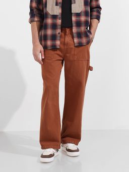 The Indian Garage Co - Men Relaxed Fit Solid Mid-Rise Jeans