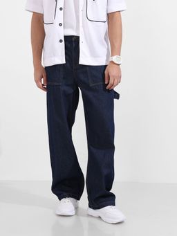 The Indian Garage Co - Men Relaxed Fit Solid Mid-Rise Jeans