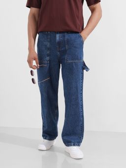 The Indian Garage Co - Men Relaxed Fit Solid Mid-Rise Jeans