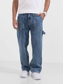 The Indian Garage Co - Men Relaxed Fit Solid Mid-Rise Jeans