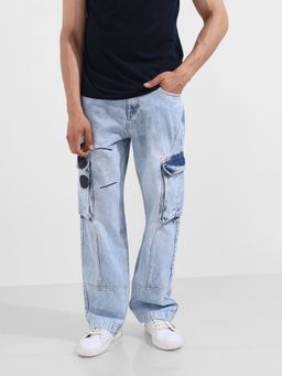 The Indian Garage Co - Men Relaxed Fit Solid Mid-Rise Jeans