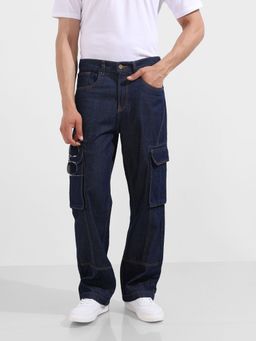 The Indian Garage Co - Men Relaxed Fit Solid Mid-Rise Jeans