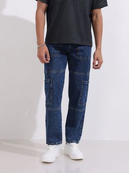 The Indian Garage Co - Men Regular Fit Solid Mid-Rise Jeans