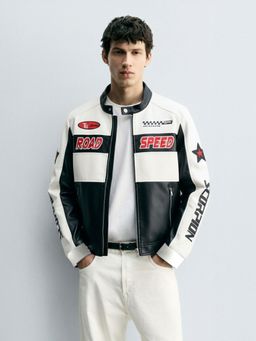 The Indian Garage Co - Men Relaxed Fit Embroidered High Neck Full Sleeves Jacket