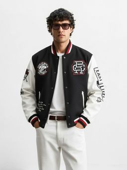 The Indian Garage Co - Men Regular Fit Embroidered High Neck Full Sleeves Jacket