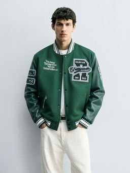 The Indian Garage Co - Men Regular Fit Embroidered High Neck Full Sleeves Jacket