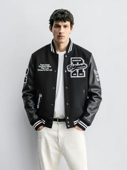 The Indian Garage Co - Men Regular Fit Embroidered High Neck Full Sleeves Jacket