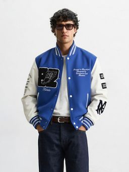 The Indian Garage Co - Men Regular Fit Embroidered High Neck Full Sleeves Jacket