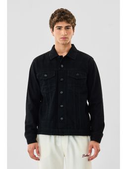 Snitch - Black Denim Full Sleeves Regular Casual Jacket for Men