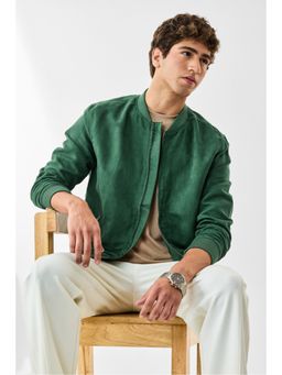 Snitch - Olive Solid Full Sleeves Regular Casual Jacket for Men