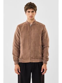 Snitch - Brown Solid Full Sleeves Regular Casual Jacket for Men