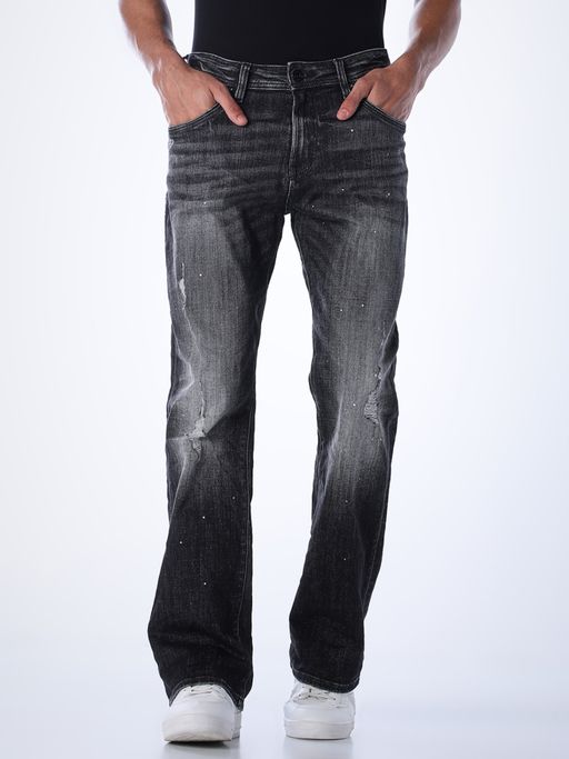 Jack & Jones Men Straight Black Jeans