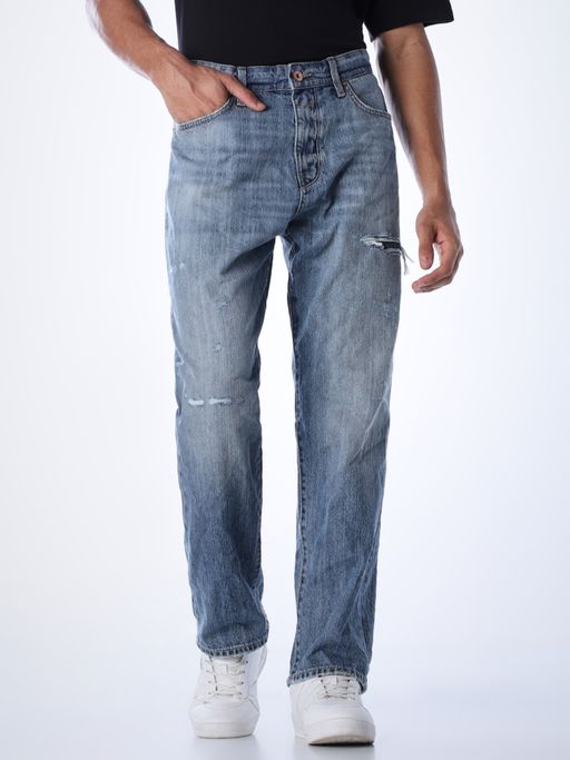 Jack & Jones Men Loose Fit Blue Jeans