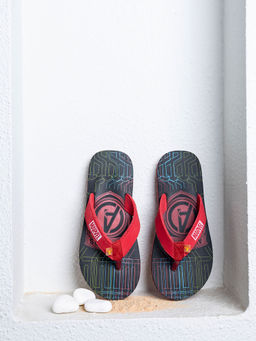 toothless - Kids Boys Red Flipflops