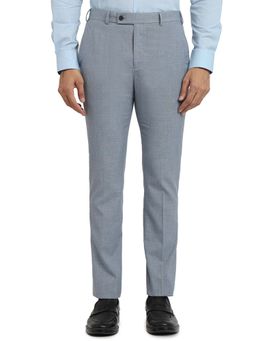 Park Avenue - Slim Fit Solid Light Blue Trouser