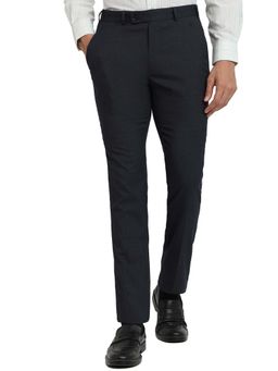 Park Avenue - Slim Fit Solid Dark Blue Trouser