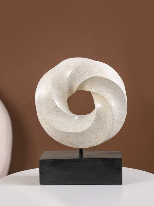 Nestasia Vortex Art Decor Showpiece White