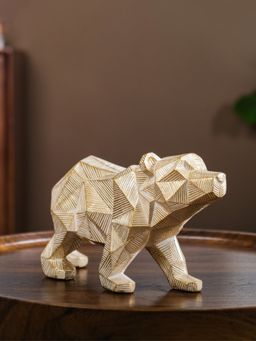 Nestasia - Geometric Bear Showpiece Gold