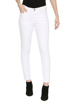 Spykar - White Cotton Skinny Fit Regular Length Jeans for Women