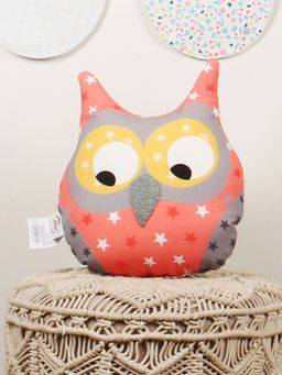 Sivya by Home - Micro Filled Owl Shaped Cushion for kids 13x16 Inch -Coral-Orange Pack of 1