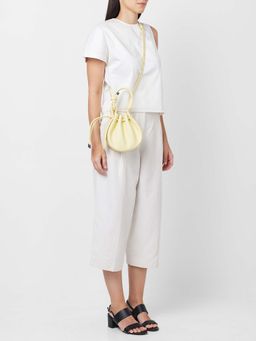 Behno New York - Ina Mini Crossbody Pebble Bag- Yellow