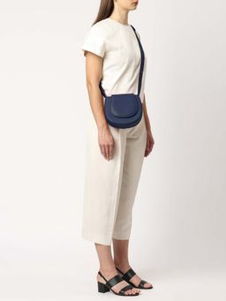 Behno New York - Tilda Mini Convertible Single Pebble Sling Bag- Navy
