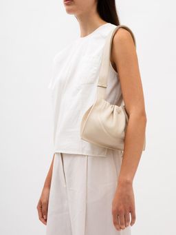 Behno New York - Ana Mini Convertible Pebble Shoulder Bag - Bone
