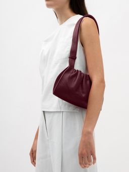 Behno New York - Ana Mini Convertible Pebble Shoulder Bag - Bordeaux