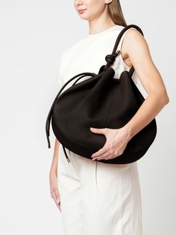 Behno New York - Ina Bag Large Pebble Handbag - Black